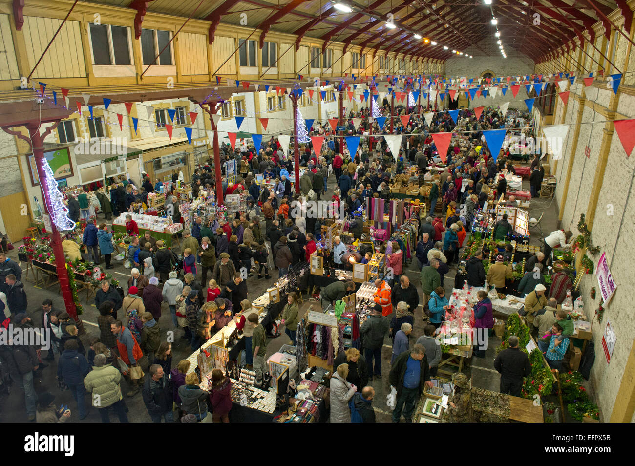 Le marché de Pannier, South Molton, Devonshire, UK.un commerçant commerce halls hall marchés traders cale de blocage Banque D'Images