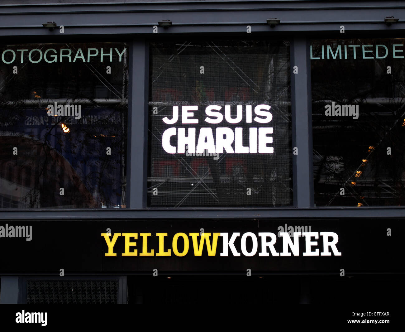 Je suis Charlie, Charlie Hebdo meurtres,Paris,France Banque D'Images