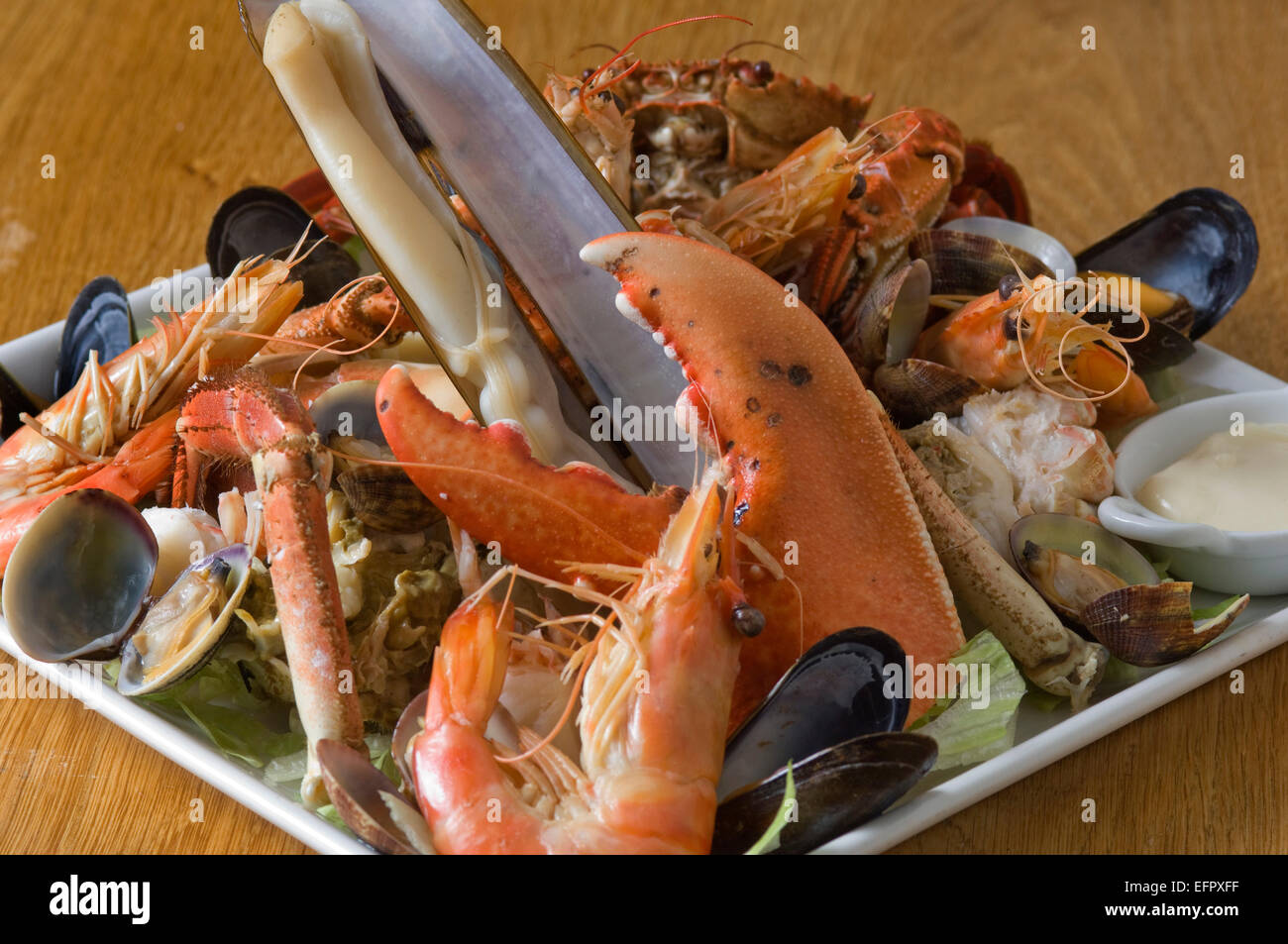 Le restaurant Riverside,West Bay, Dorset, UK,qui se spécialise dans les fruits de mer pêchés localement. Un poisson Crustacés restaurants britanniques Banque D'Images