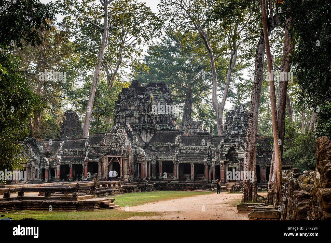 Ruines de la Chau Say Tevoda Temple, Angkor, au Cambodge. Banque D'Images