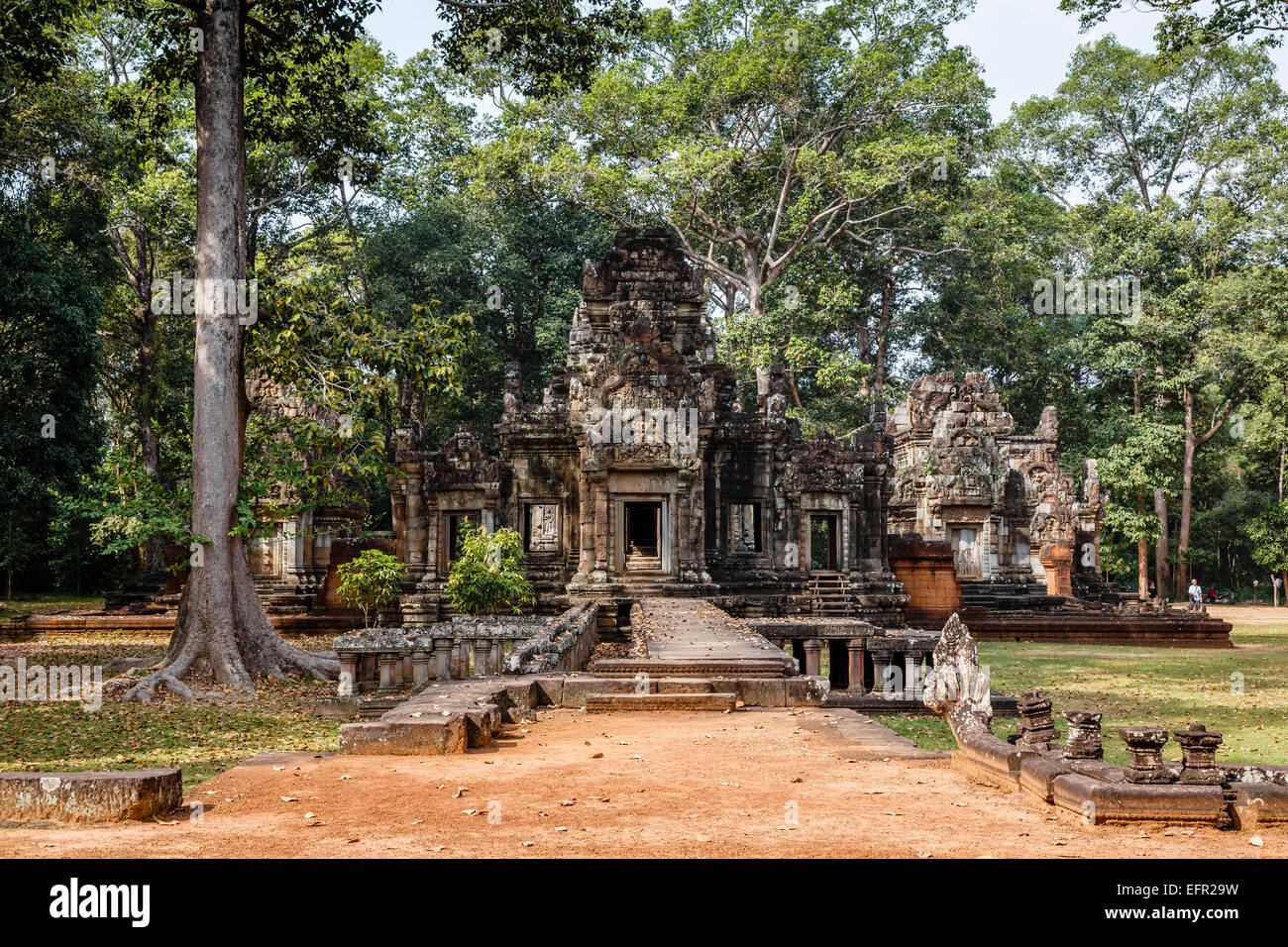 Ruines de la Chau Say Tevoda Temple, Angkor, au Cambodge. Banque D'Images