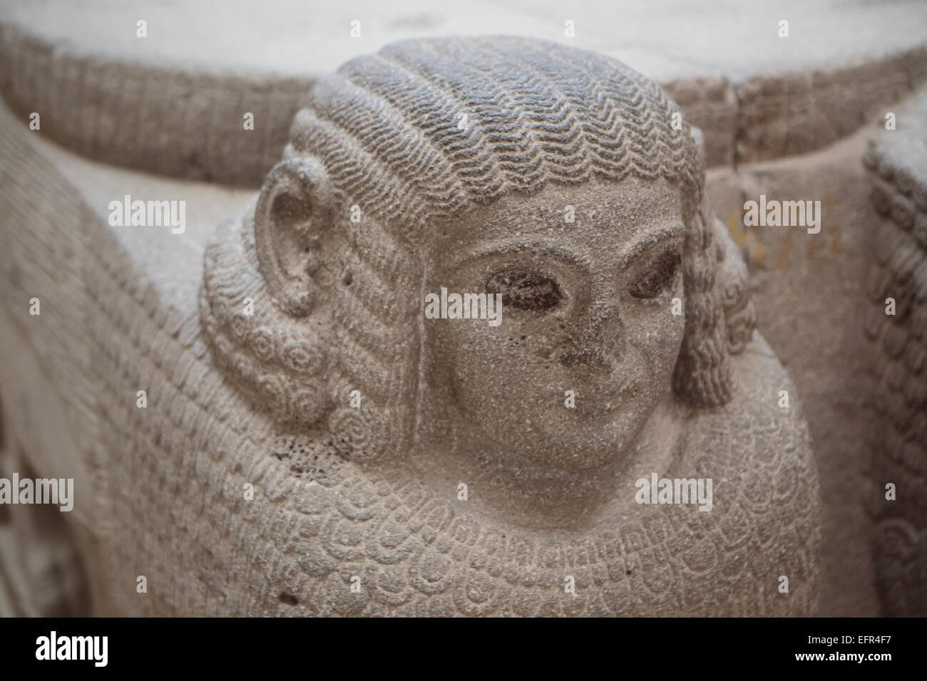 Sculpture assyrienne de Zincirli, musées d'Archéologie d'Istanbul, Istanbul, Turquie Banque D'Images