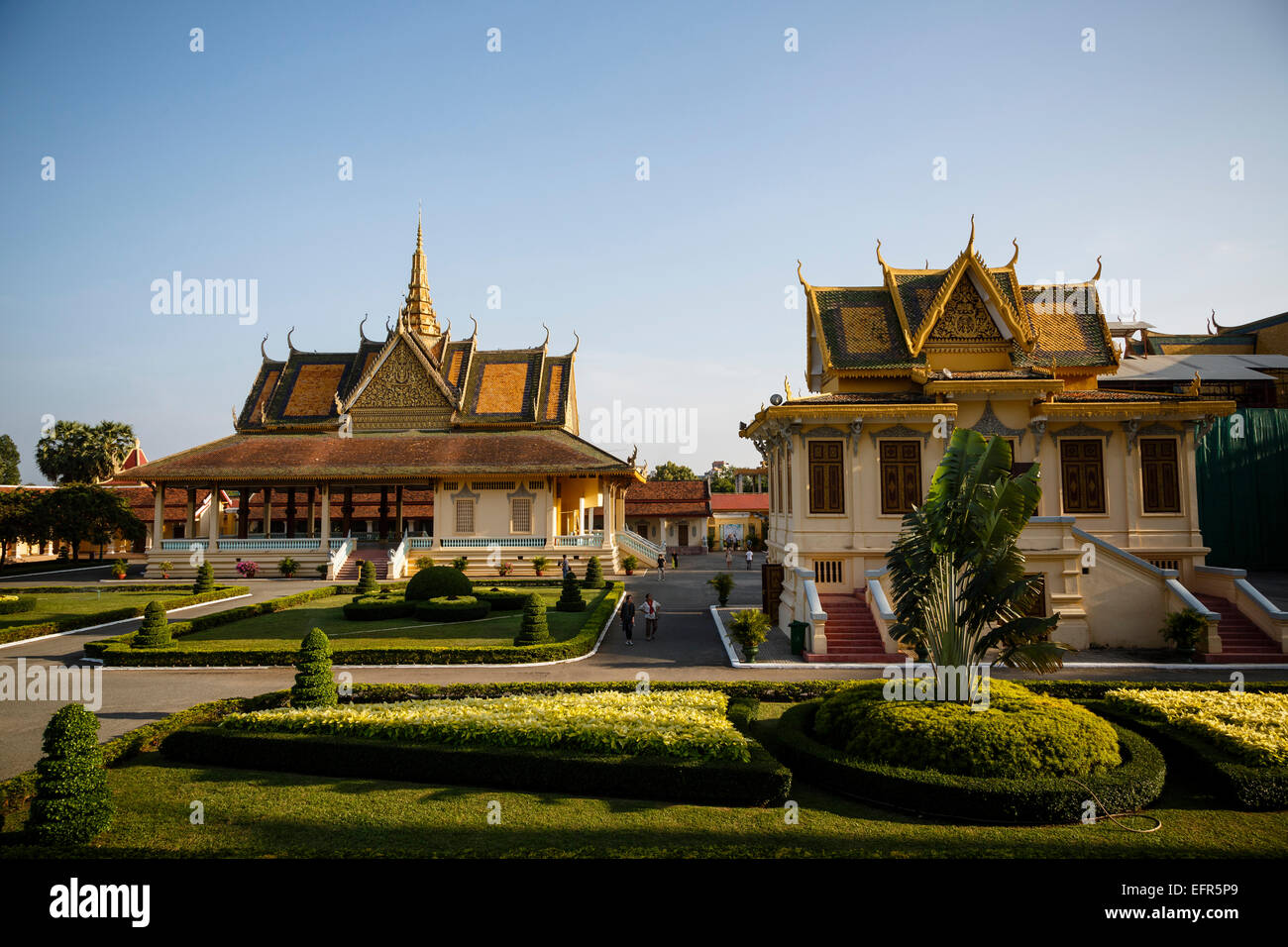 Le Palais Royal, Phnom Penh, Cambodge. Banque D'Images