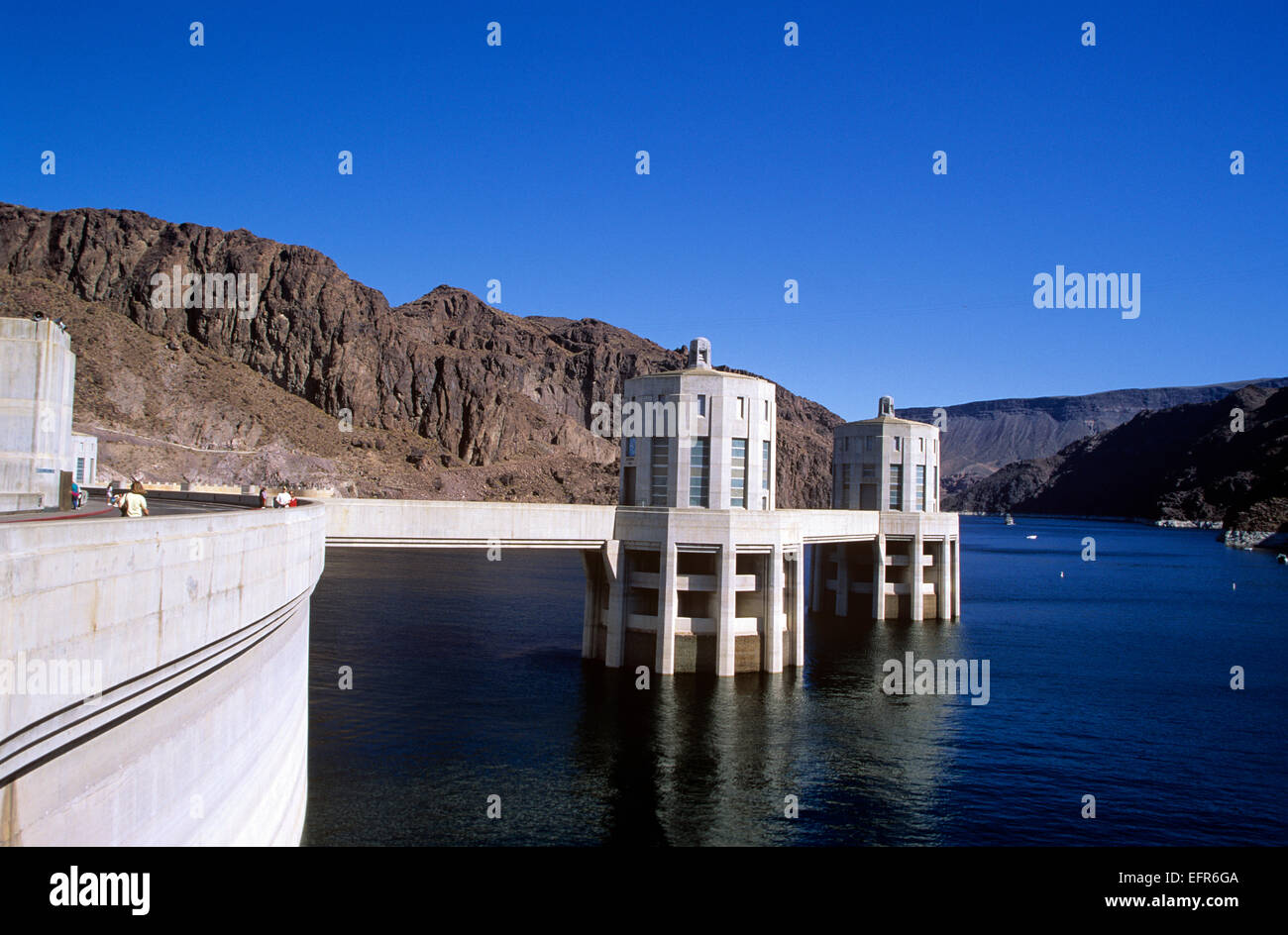 Hoover Dam, Lake Mead, Nevada, USA. Banque D'Images
