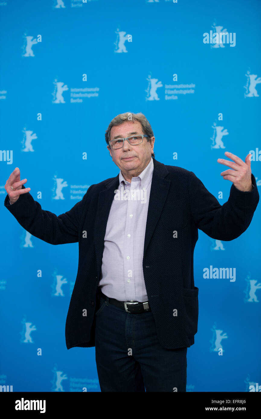 Berlin, Allemagne. 09Th Feb 2015. Janusz Gajos acteur pose au cours d'une séance photo pour le film 'Corps' au cours de la 65e Festival International du Film de Berlin, Allemagne, 09 février 2015. Le film est en cours d'exécution dans la compétition du festival. La Berlinale a lieu du 05 au 15 février 2015. Photo : Lukas SCHULZE/dpa/Alamy Live News Banque D'Images