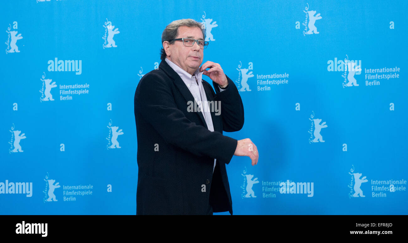 Berlin, Allemagne. 09Th Feb 2015. Janusz Gajos acteur pose au cours d'une séance photo pour le film 'Corps' au cours de la 65e Festival International du Film de Berlin, Allemagne, 09 février 2015. Le film est en cours d'exécution dans la compétition du festival. La Berlinale a lieu du 05 au 15 février 2015. Photo : Lukas SCHULZE/dpa/Alamy Live News Banque D'Images