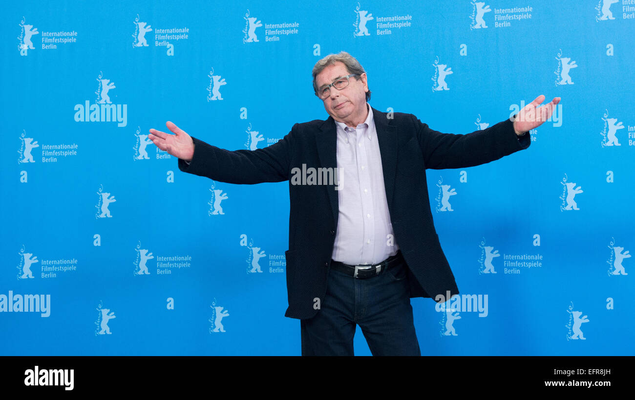 Berlin, Allemagne. 09Th Feb 2015. Janusz Gajos acteur pose au cours d'une séance photo pour le film 'Corps' au cours de la 65e Festival International du Film de Berlin, Allemagne, 09 février 2015. Le film est en cours d'exécution dans la compétition du festival. La Berlinale a lieu du 05 au 15 février 2015. Photo : Lukas SCHULZE/dpa/Alamy Live News Banque D'Images