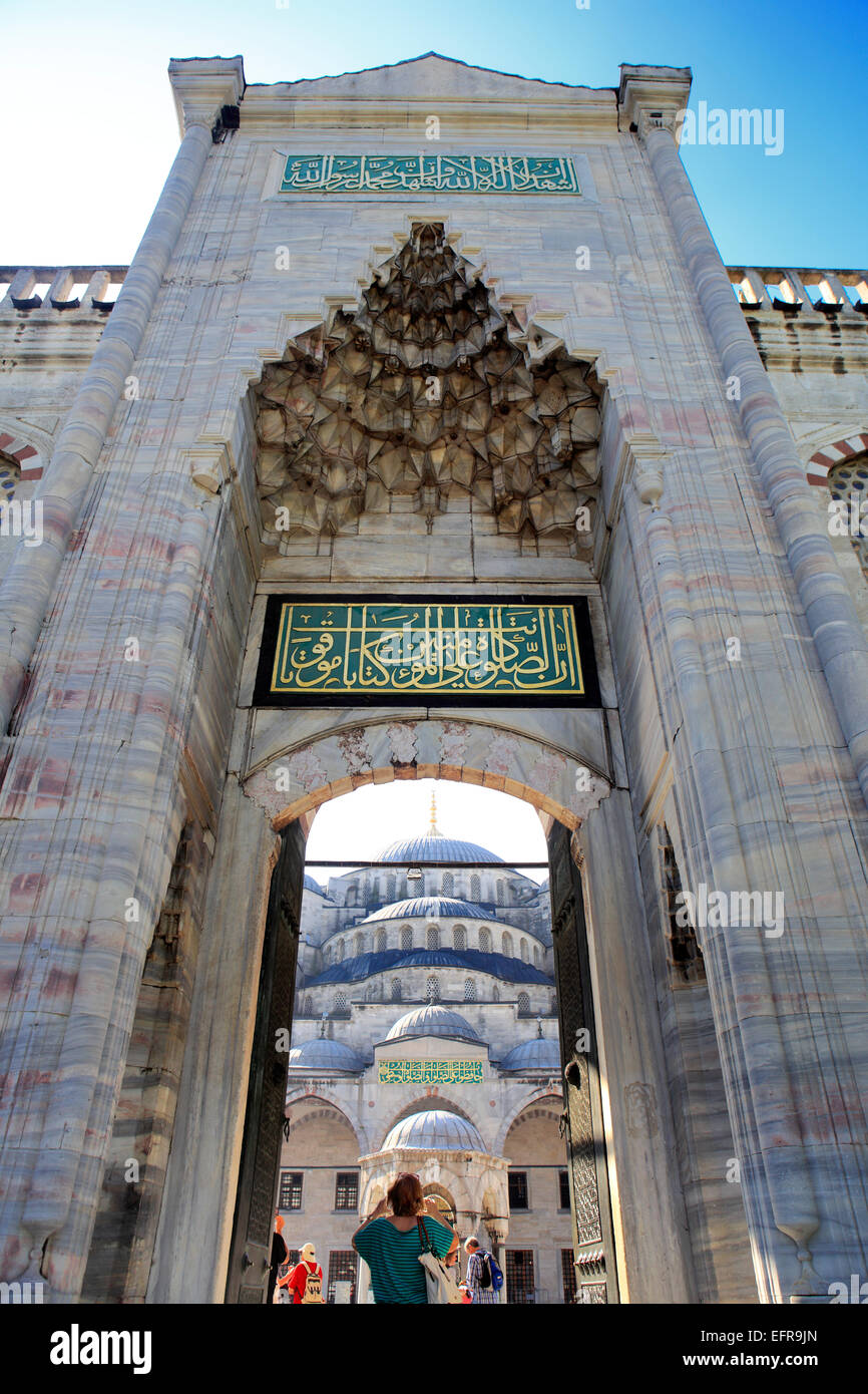 Mosquée Sultan Ahmed ou Mosquée Bleue (1609-1617), Istanbul, Turquie Banque D'Images