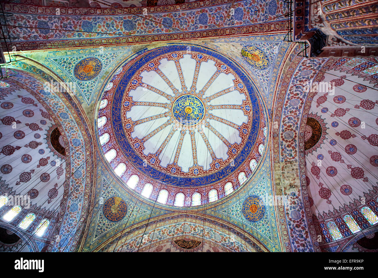 Mosquée Sultan Ahmed ou Mosquée Bleue (1609-1617), Istanbul, Turquie Banque D'Images