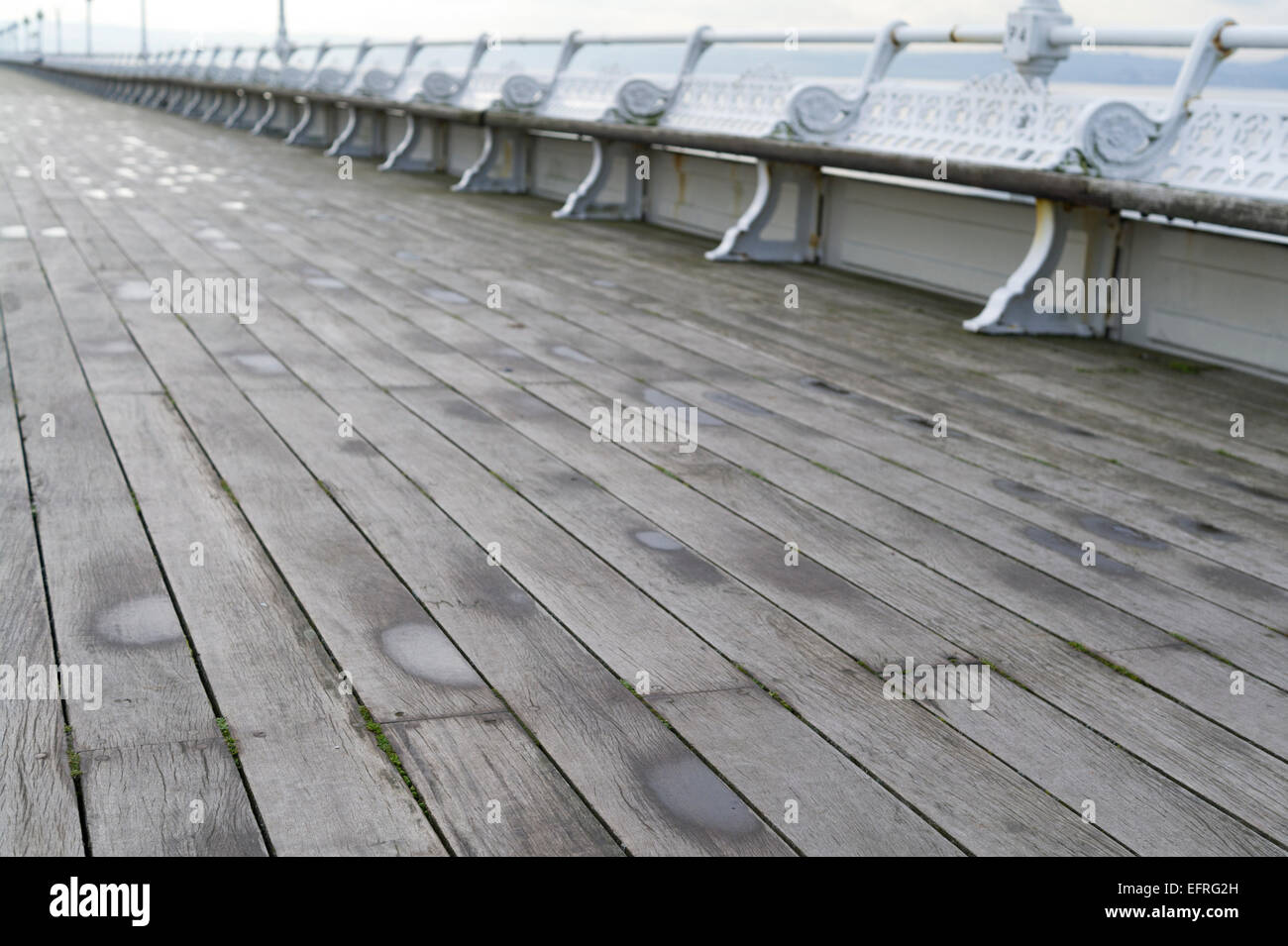 Promenade en bois pier Torquay Devon Banque D'Images
