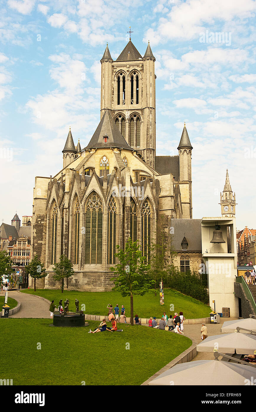 Église Saint Nicolas, Gand, Belgique Banque D'Images