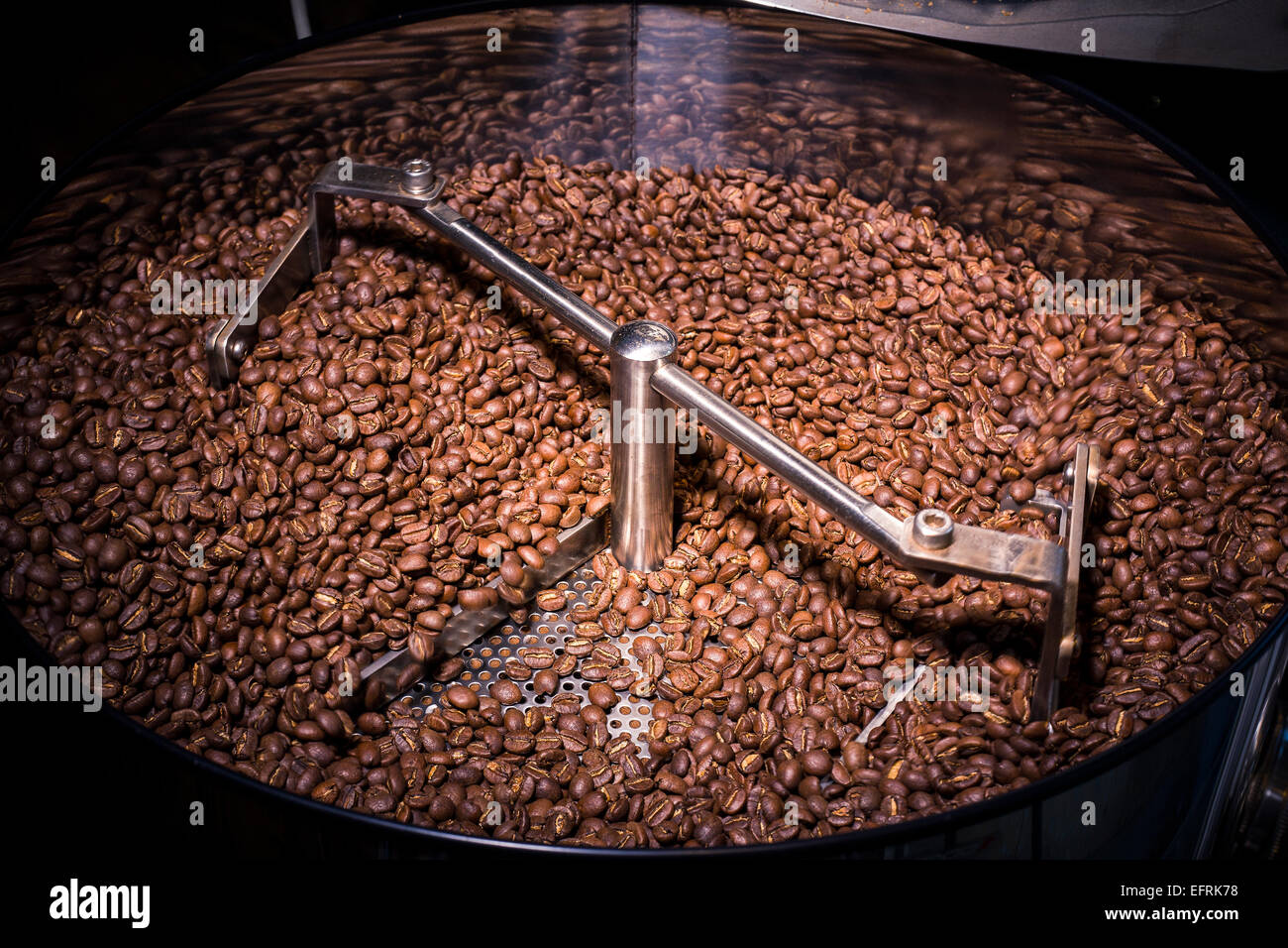 Les grains de café torréfié Banque D'Images