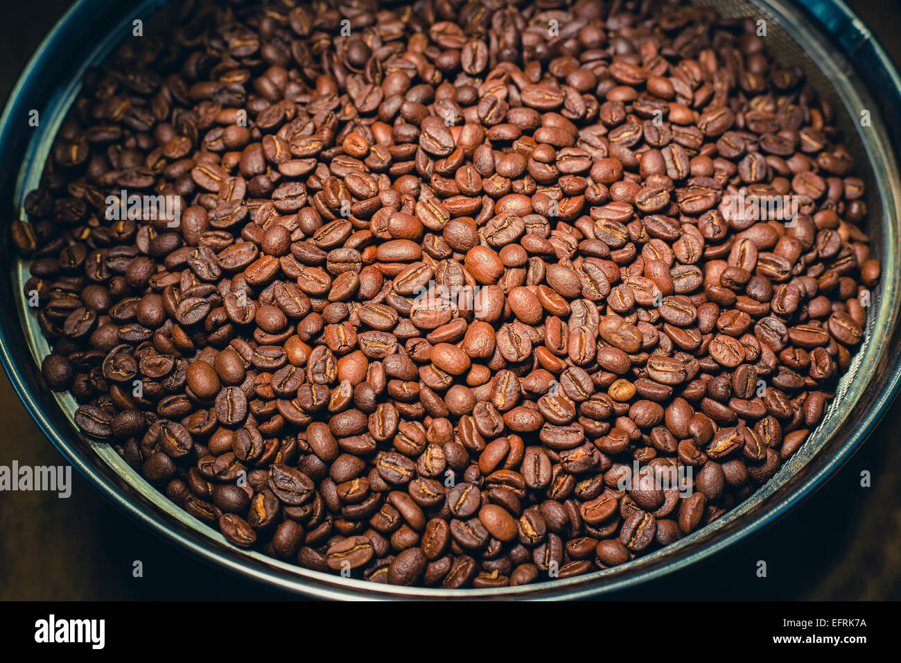 Les grains de café torréfié Banque D'Images