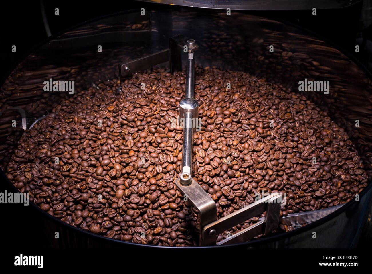 Les grains de café torréfié Banque D'Images
