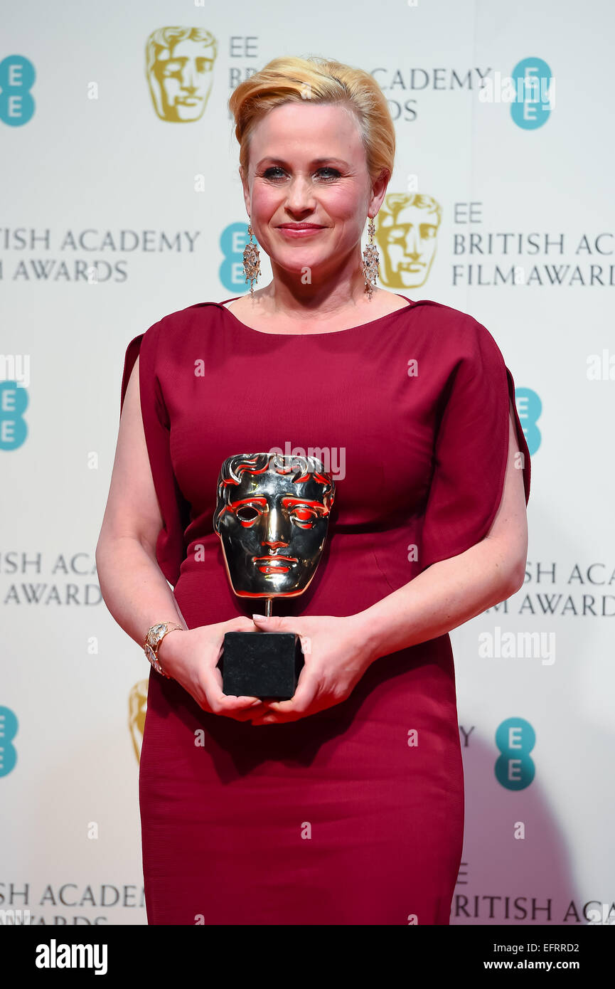 Patricia Arquette à l'EE British Academy Film Awards au Royal Opera House le 8 février 2015 à Londres, en Angleterre. Banque D'Images