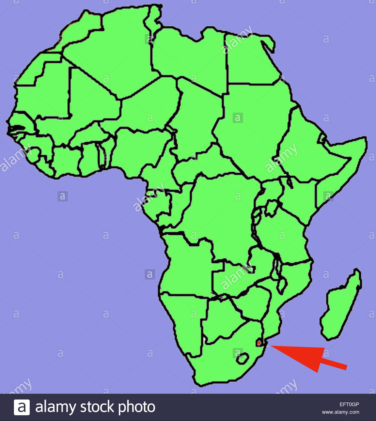 swaziland carte afrique
