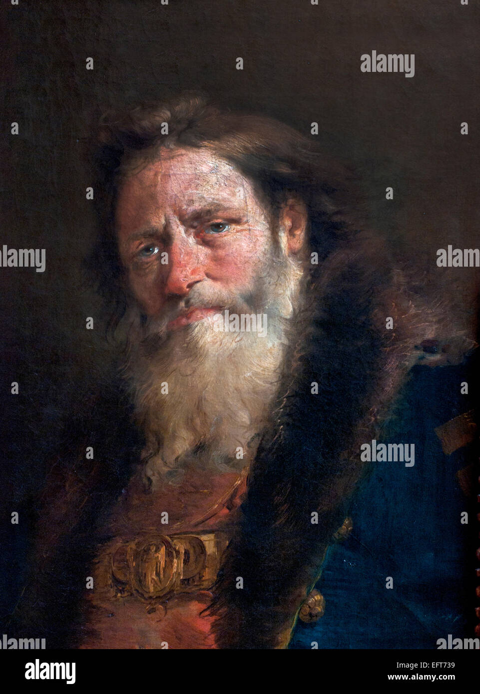 Giovanni Domenico Tiepolo (Bassano Jacopo) - Tête d'un vieil homme Italie Italien Banque D'Images