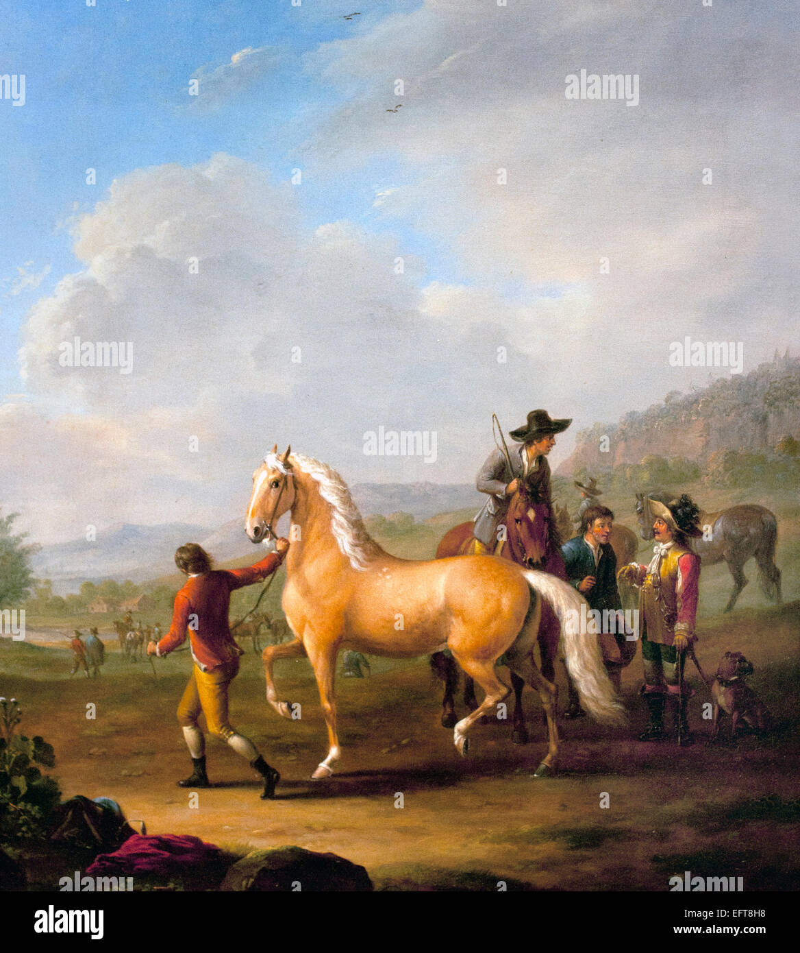Marché de chevaux 1786 Johann Georg Pforr (1745 - 1798) Allemand Allemagne Banque D'Images