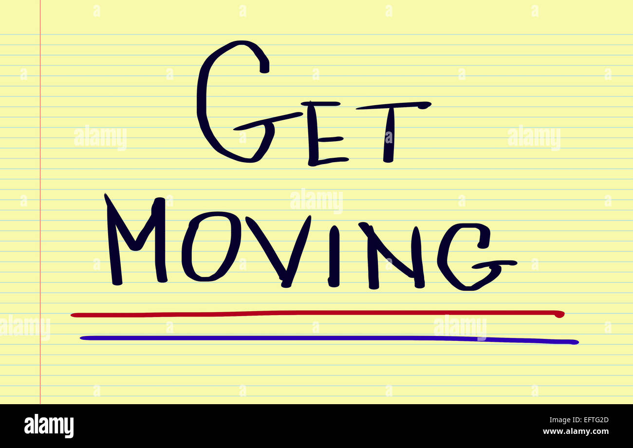 Get Moving Concept Banque D'Images