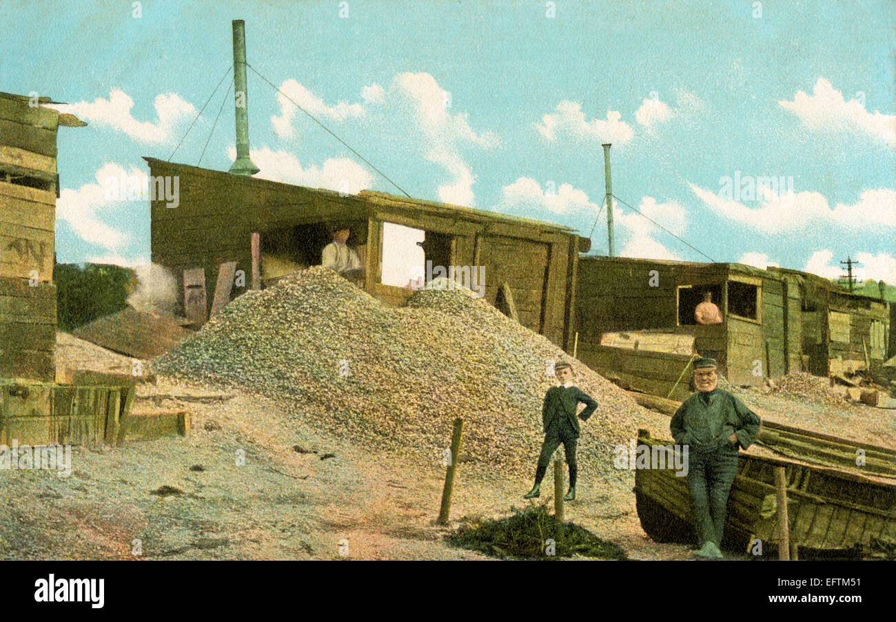 Leigh-on-Sea, Essex, Angleterre. L'ivraie cabanes dans la vieille ville au 19e siècle. Banque D'Images