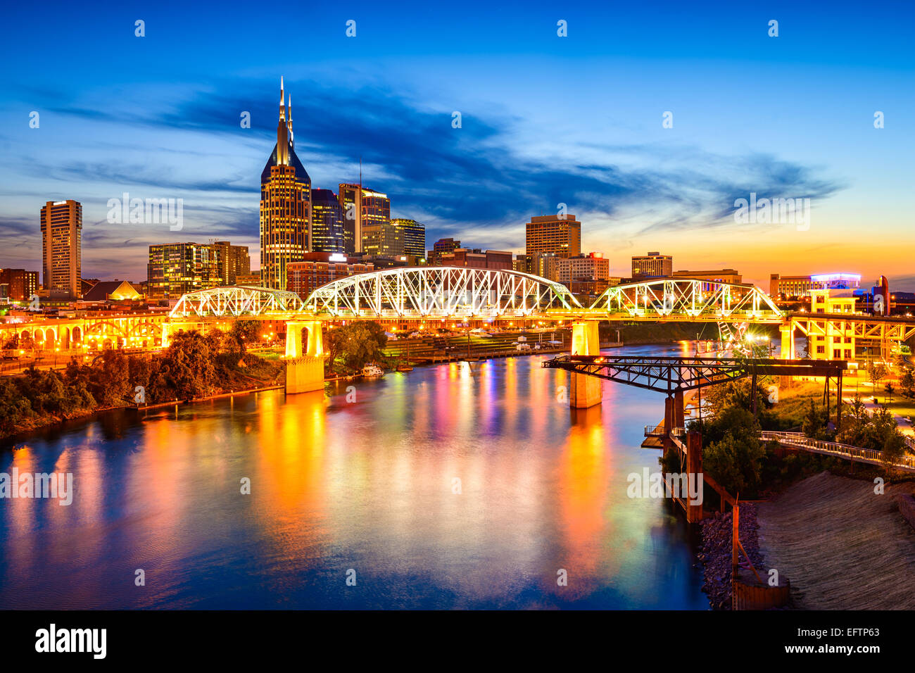 Nashville, Tennessee, USA Centre-ville de la ville. Banque D'Images