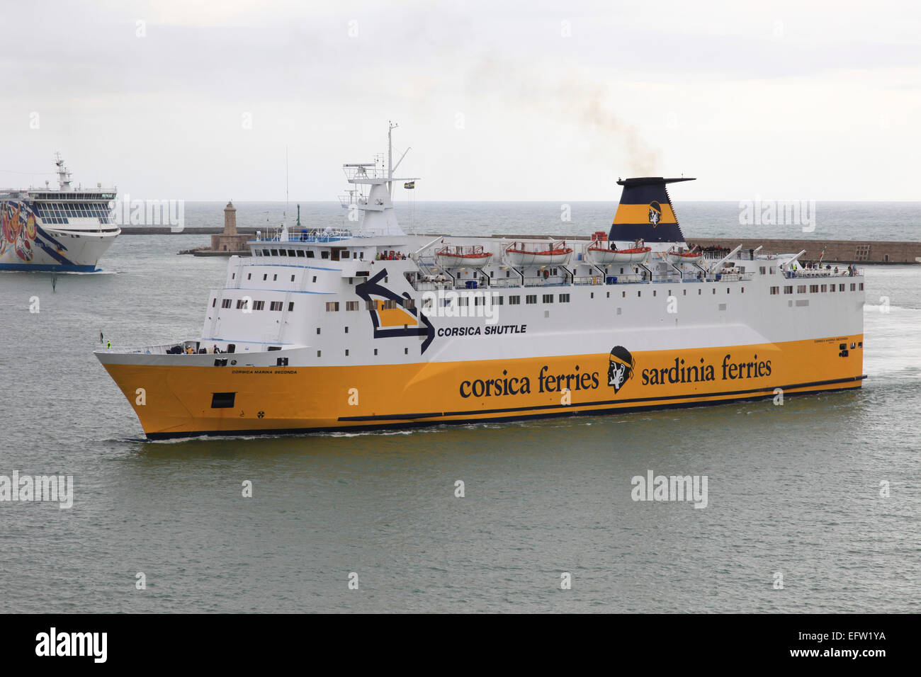 Ferry Corsica Marina Seconda RoRo Banque D'Images