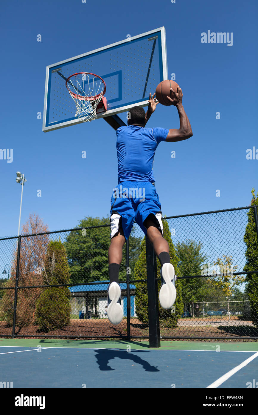 Basketball Slam Dunk Banque D'Images