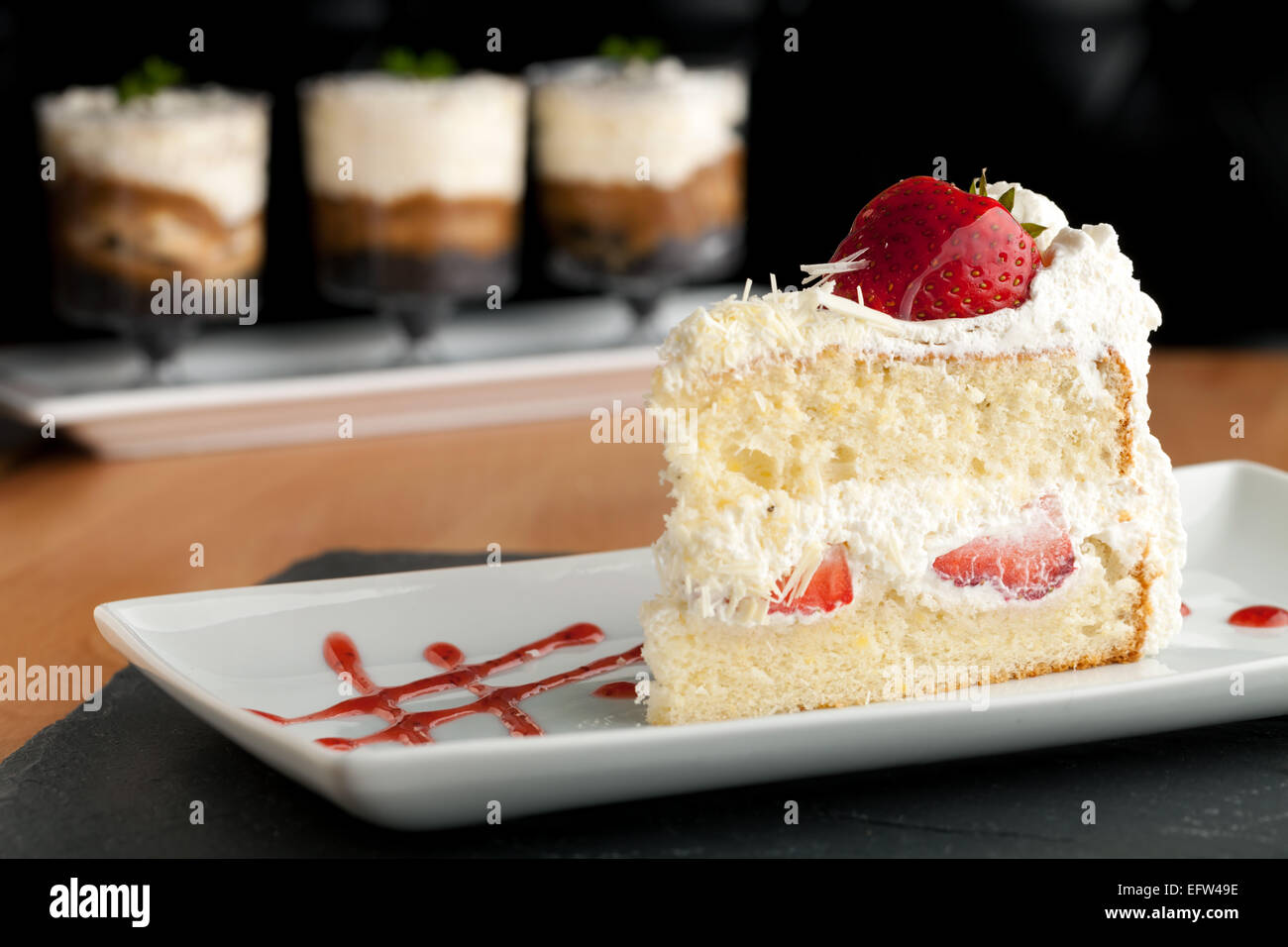 Shortcake aux fraises Banque D'Images