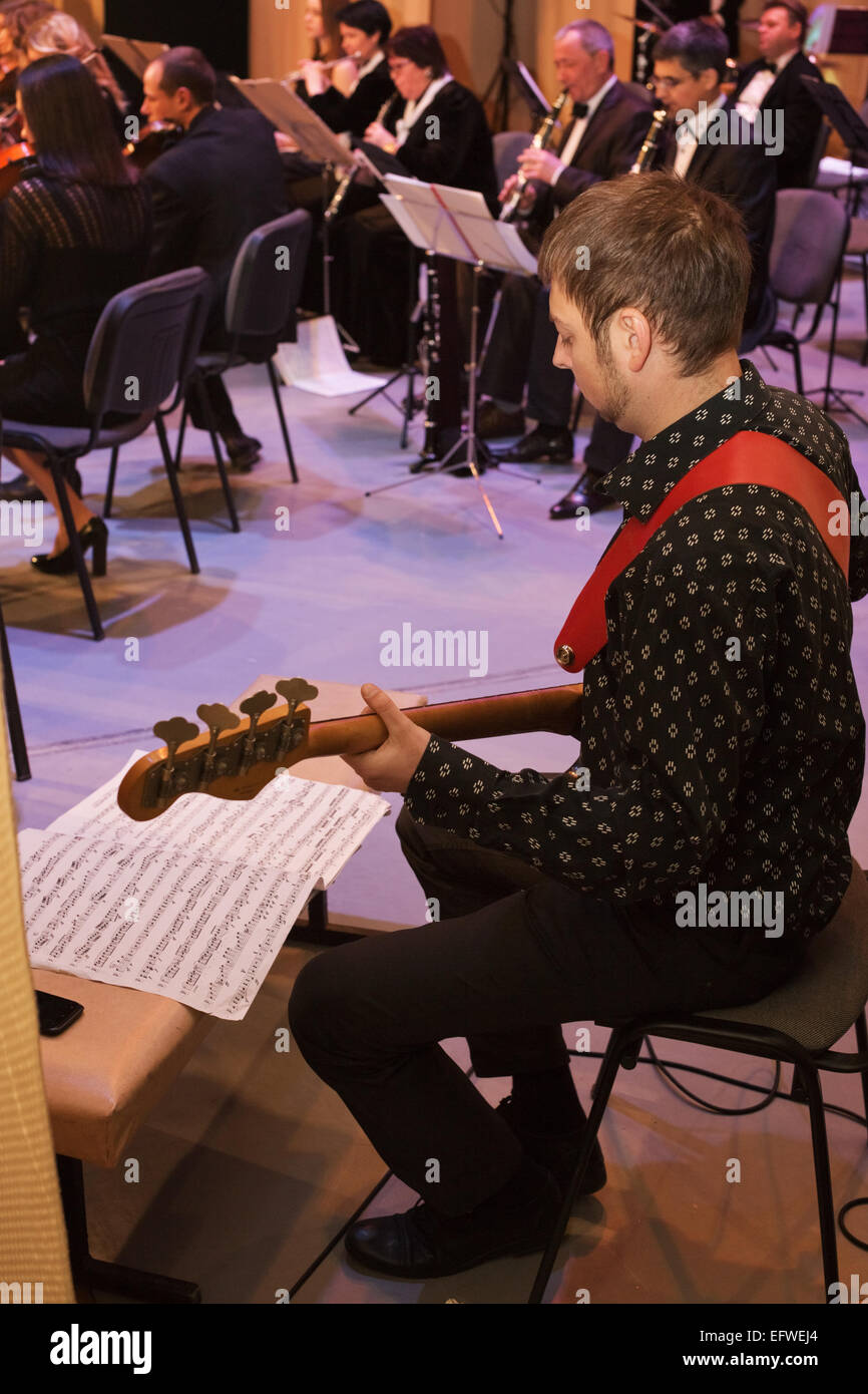 Les musiciens de l'orchestre symphonique de Vitebsk. Banque D'Images