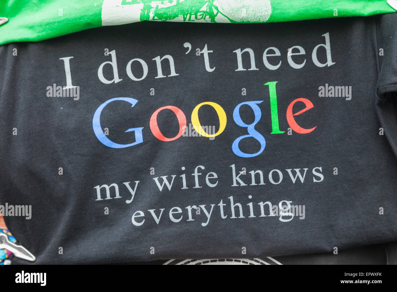 Thaïlande, Bangkok, Khaosan Road, Détail de T-shirt Banque D'Images