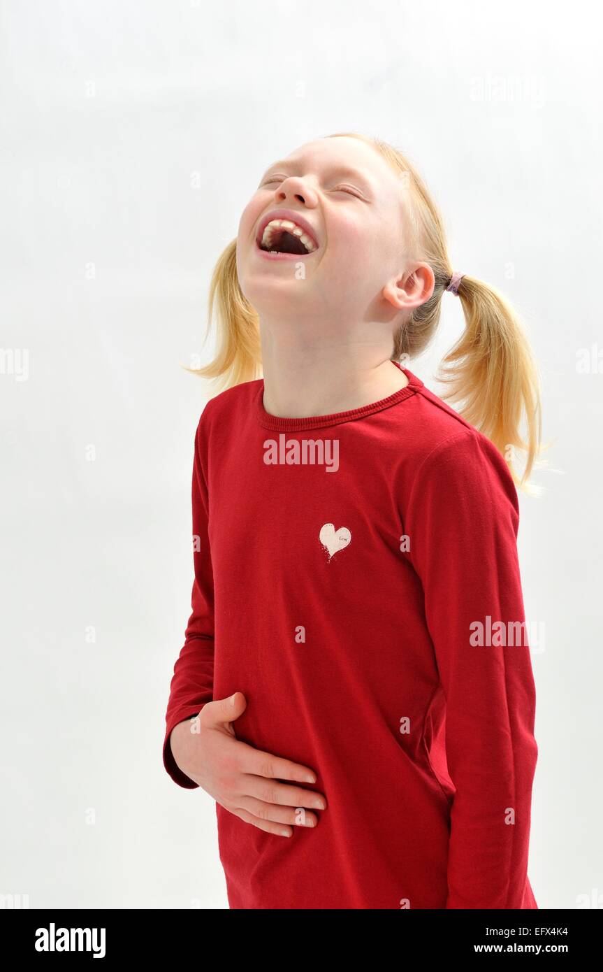 Jeune fille riant Banque D'Images