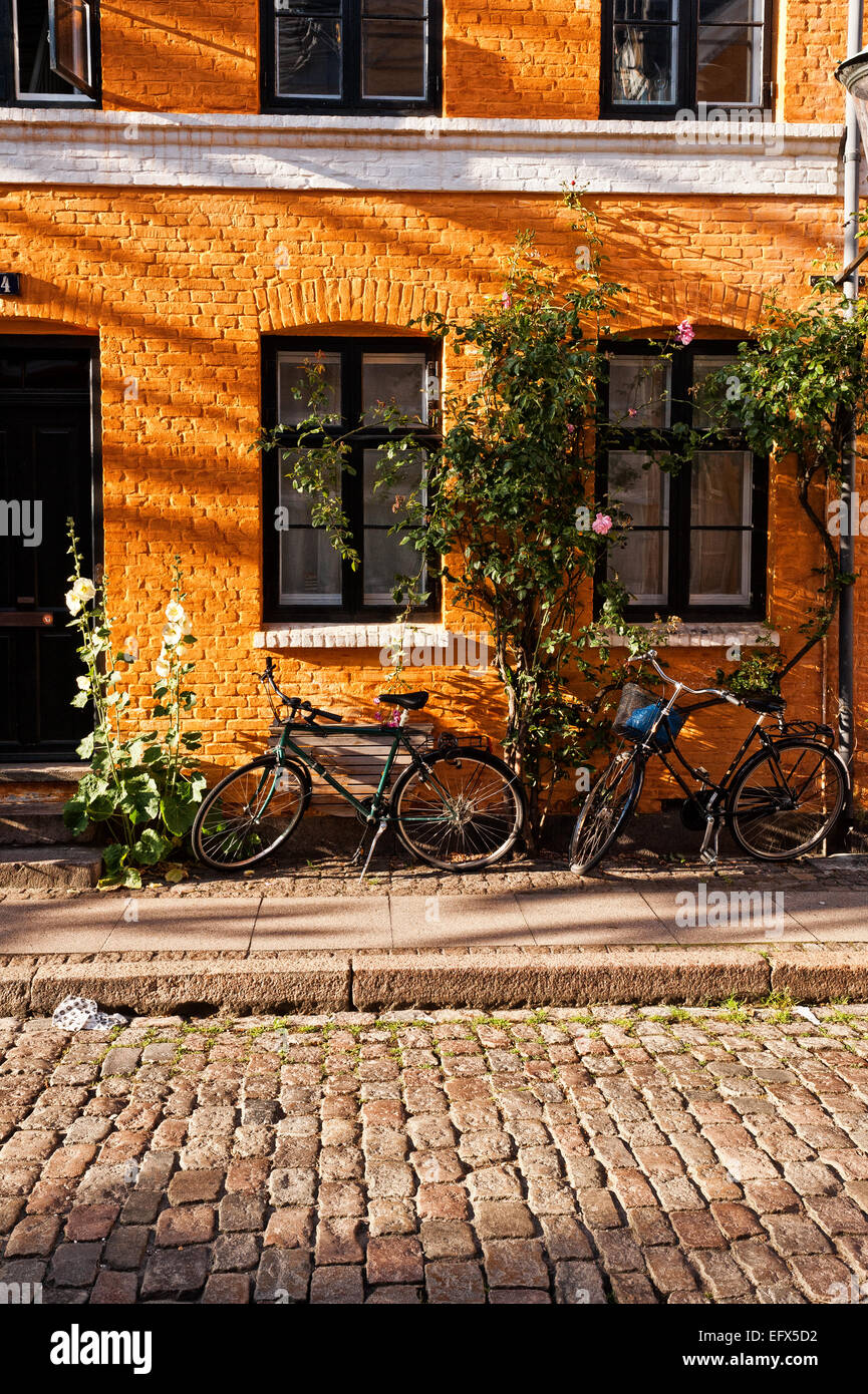 Scène de rue de Copenhague colorés Banque D'Images