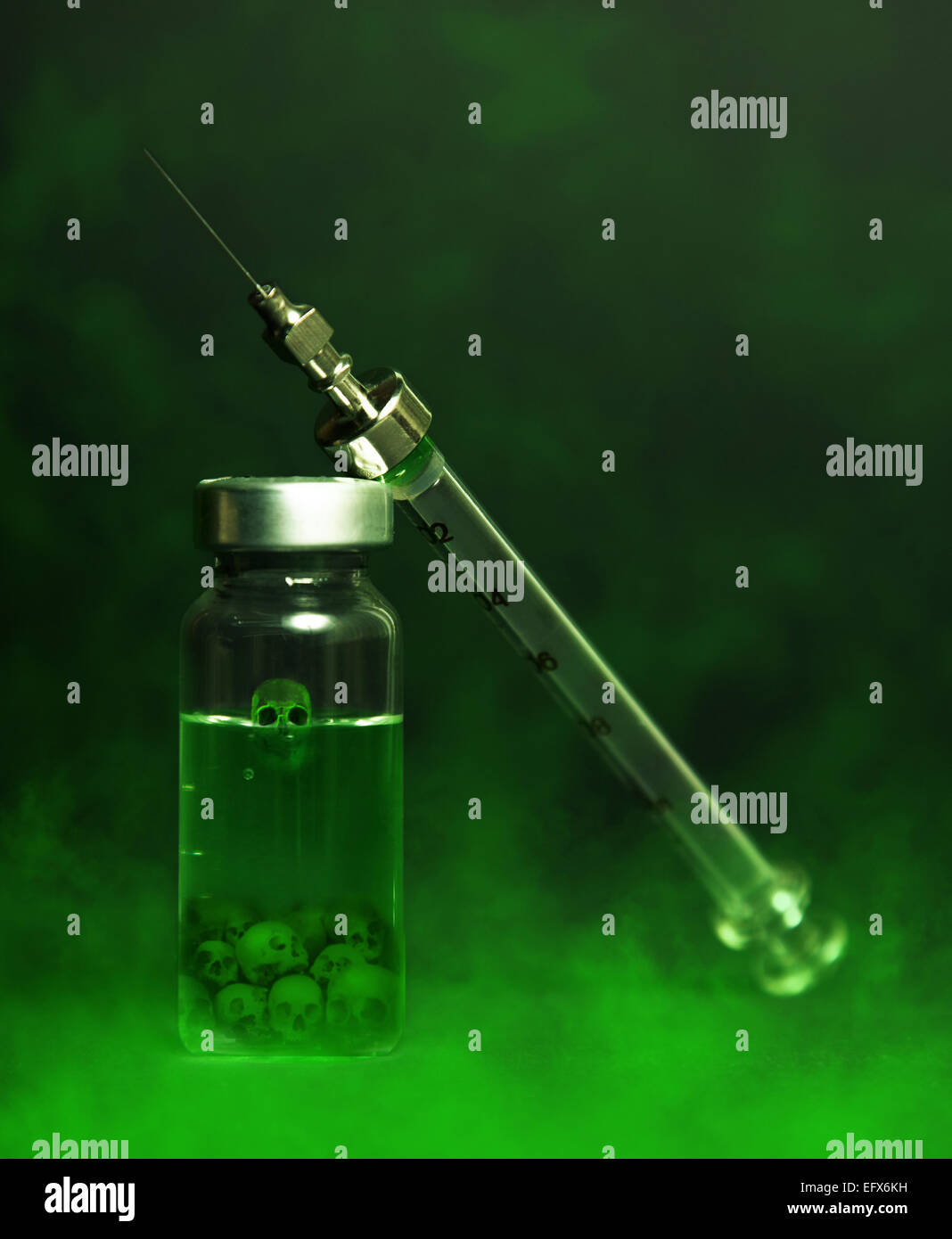 Poison mortel, injection abstract background Banque D'Images