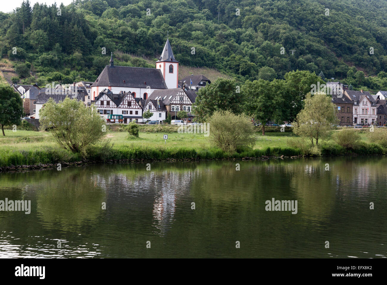 Burgen, Allemagne le long de la Moselle, Rhénanie-Palatinat, Allemagne Banque D'Images