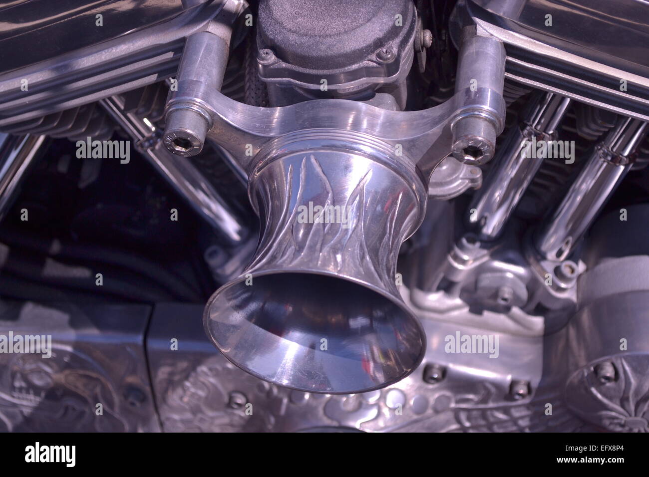 Pièce de voiture, détail, argent, soleil, métal Banque D'Images