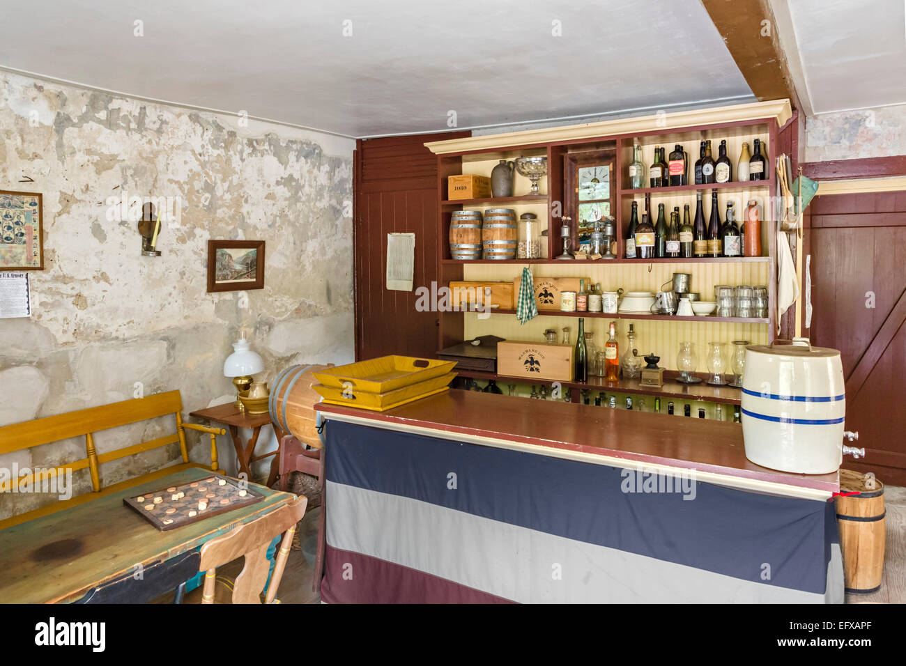 Intérieur de l'historique White Hall Tavern sur Potomac Street à Harpers Ferry National Historical Park, West Virginia, USA Banque D'Images