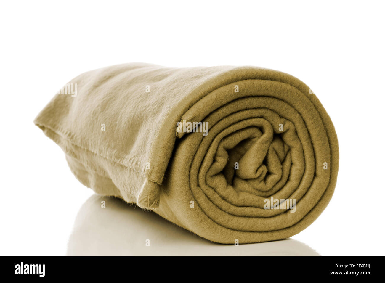 Couverture en polaire en kaki ou vert olive Banque D'Images