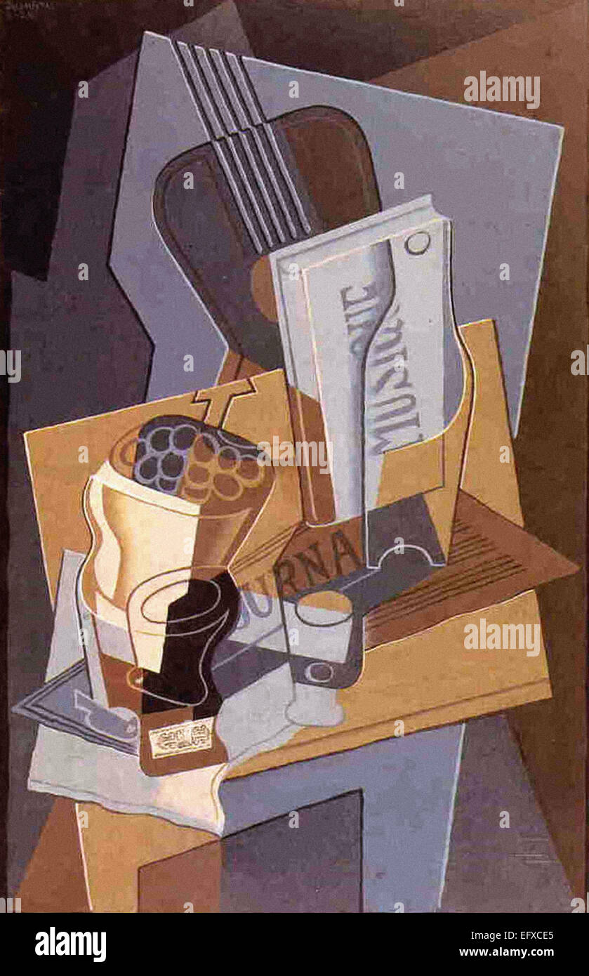 Juan Gris le livre de musique Banque D'Images