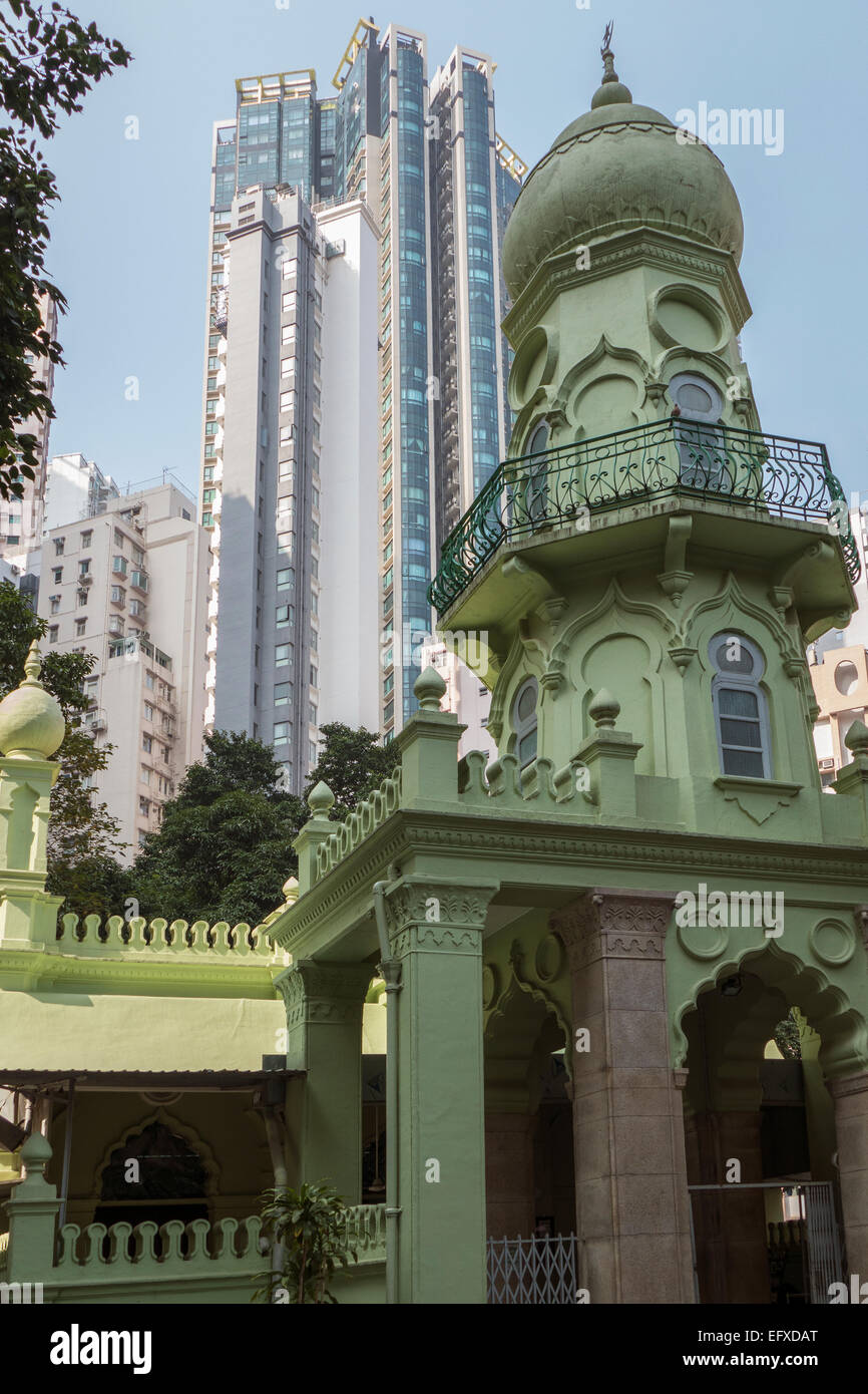 La Chine, Hong Kong, Central, la Mosquée Jamia Banque D'Images
