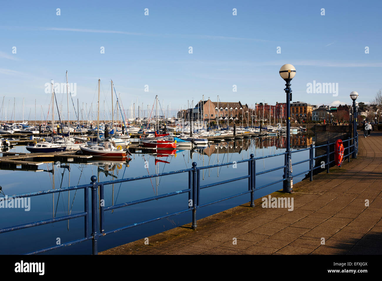 Bangor marina et de la promenade de l'Irlande du Nord du comté de Down Banque D'Images