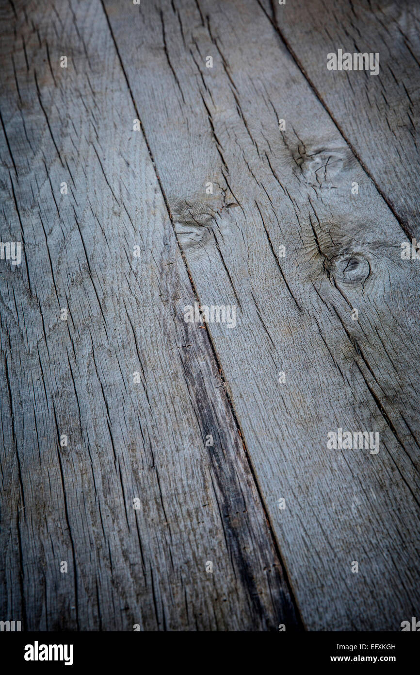 Close up plein cadre de planches de bois dans le passage libre Banque D'Images