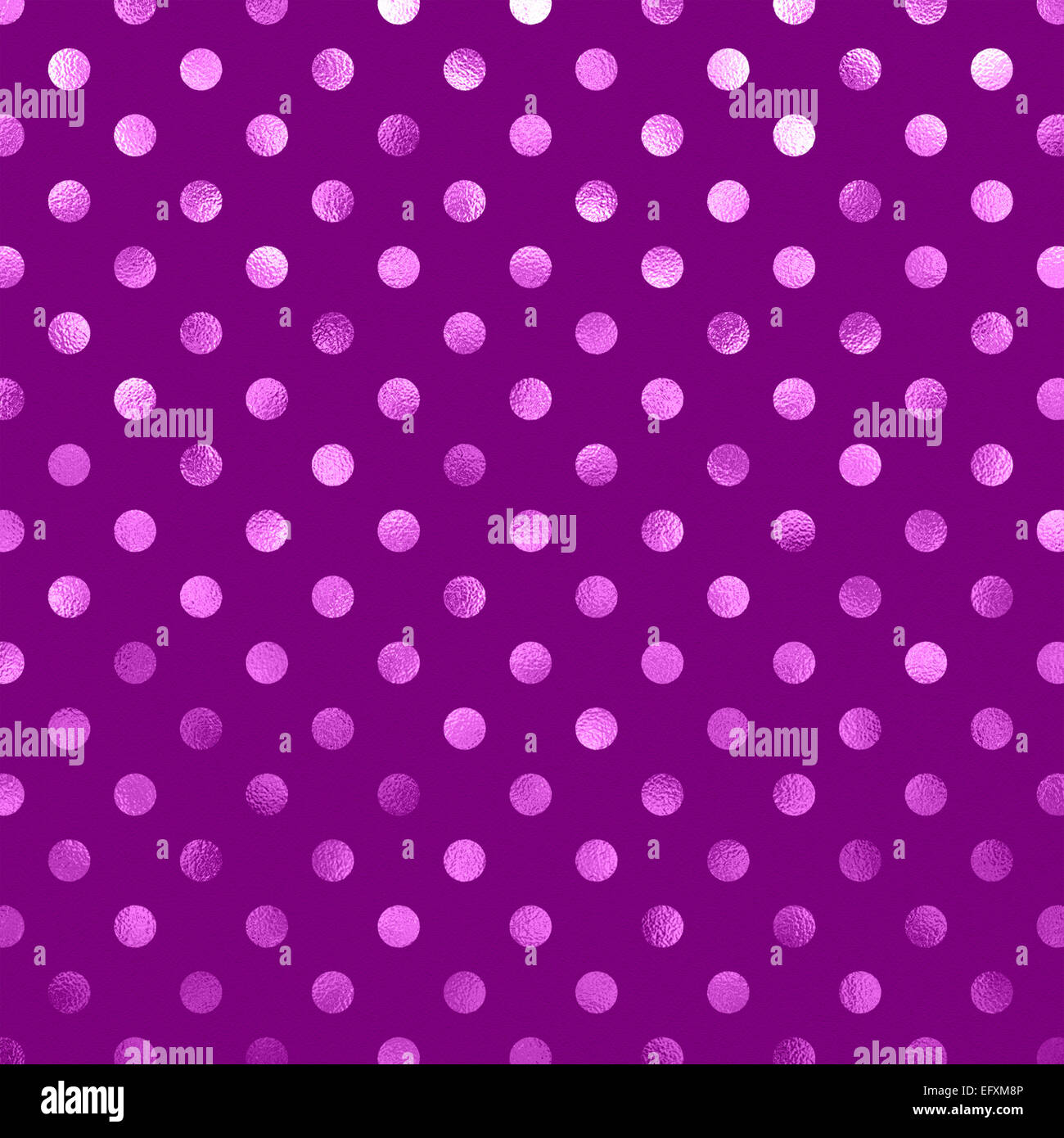 Orchidée pourpre violet profond film métallique motif à pois Swiss Dots papier texture fond couleur Banque D'Images