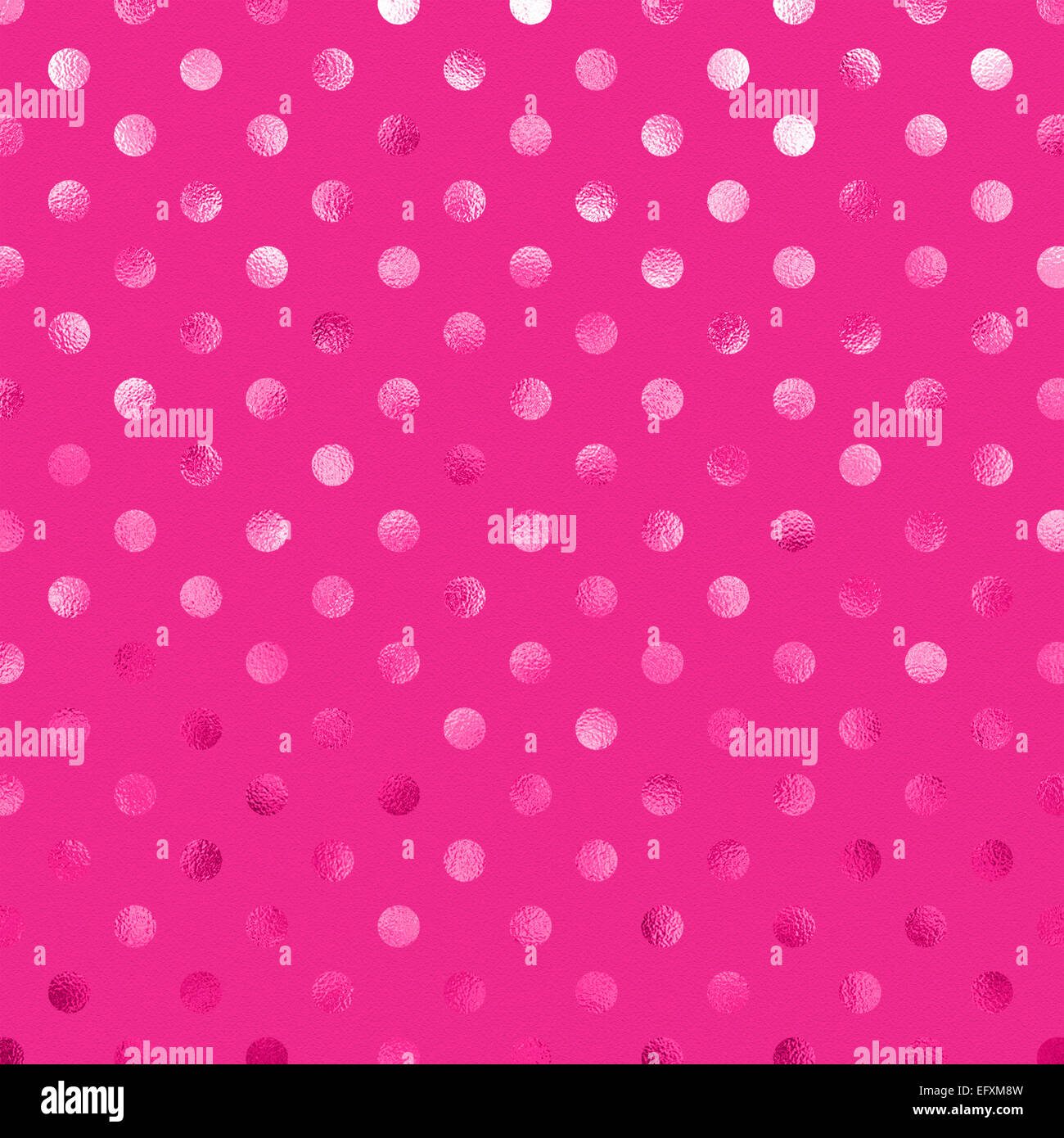 Chaud Rose feuille métallique motif à pois Swiss Dots papier texture fond couleur Banque D'Images