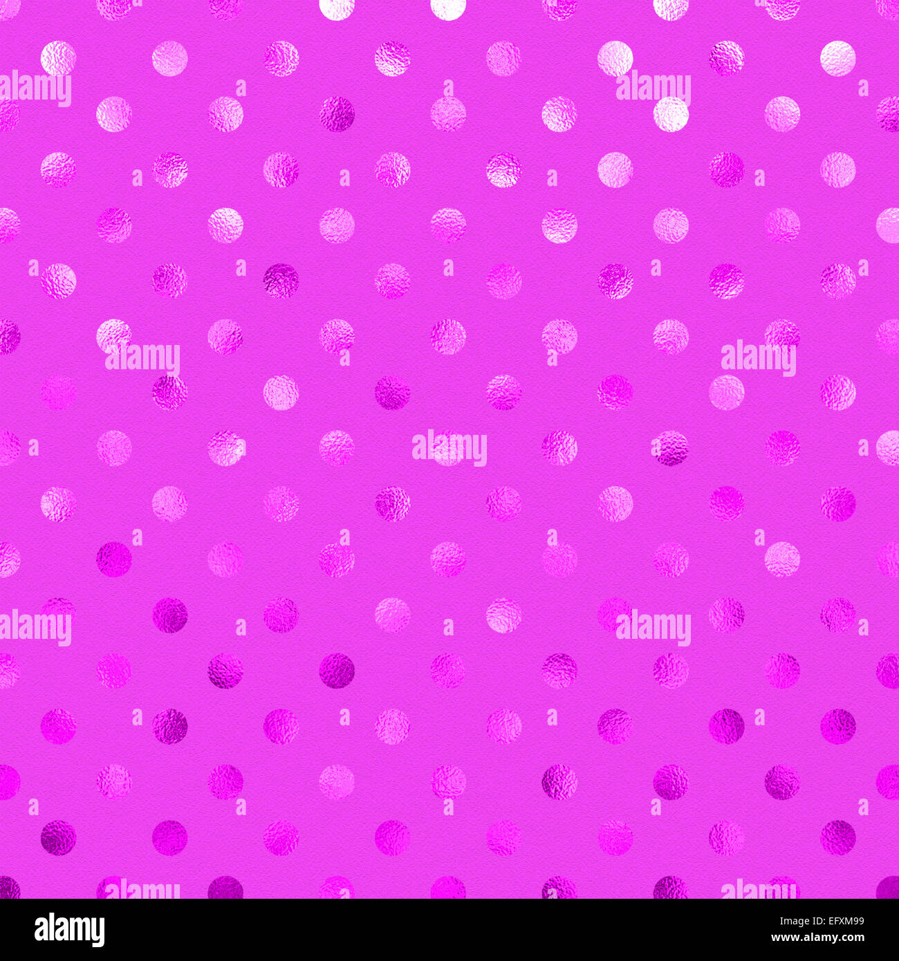 Feuille métallique rose motif à pois Swiss Dots papier texture fond couleur Banque D'Images
