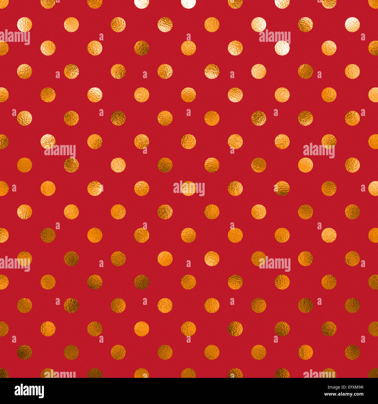 Rouge Orange Jaune feuille métallique motif à pois Swiss Dots papier texture fond couleur Banque D'Images