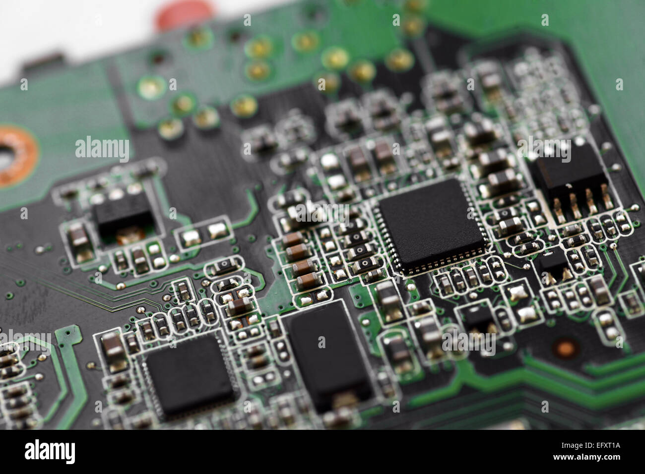 D'un coup horizontal circuit micro électronique. Banque D'Images