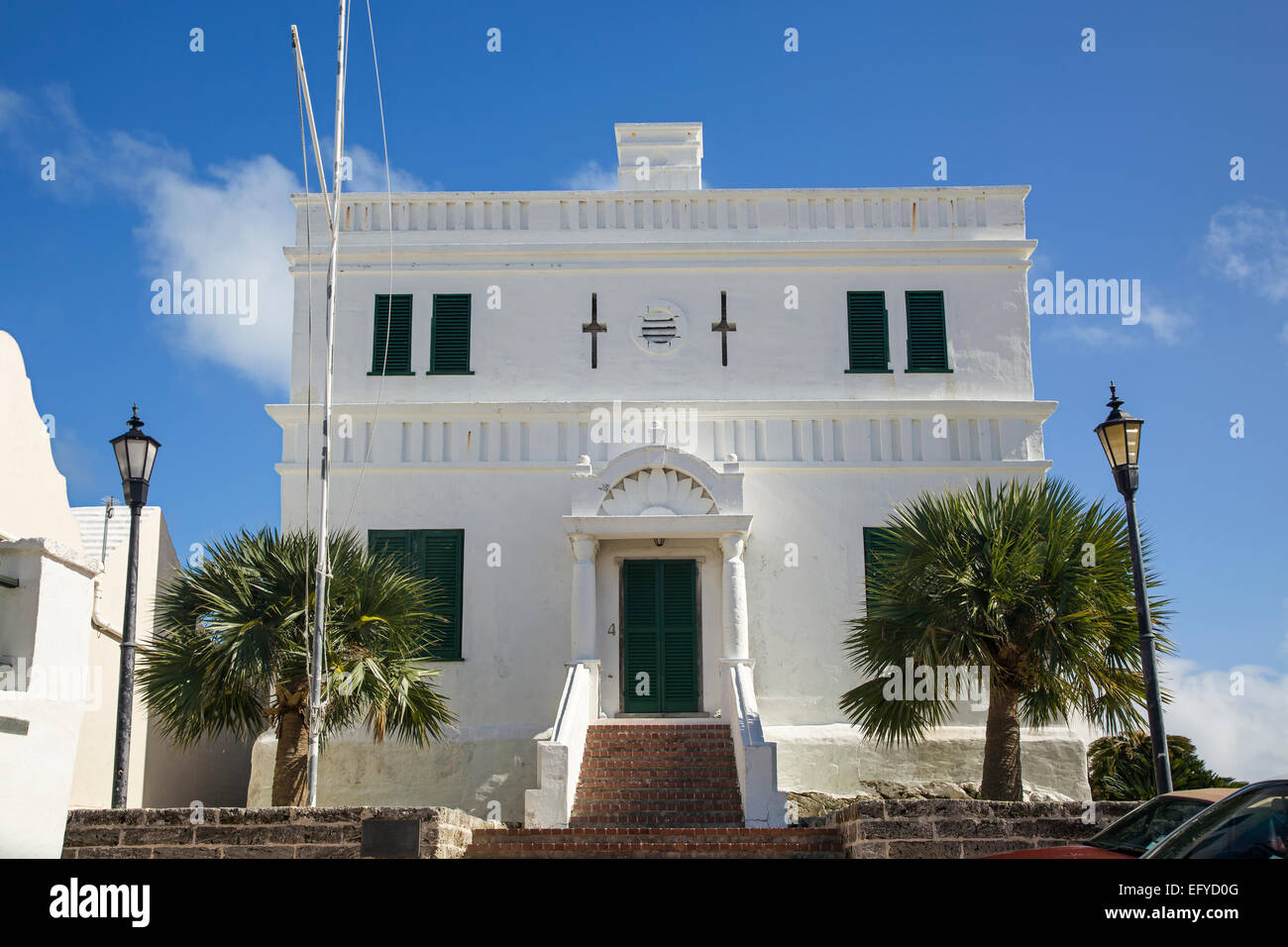 L'État maison à Saint George's, accueil des Bermudes à partir de 1620-1815 du Parlement européen. Banque D'Images