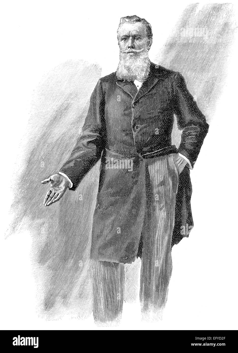 Carl Ferdinand Freiherr von Stumm-Halberg, 1836 - 1901, un industriel prussien et un politicien conservateur, Banque D'Images