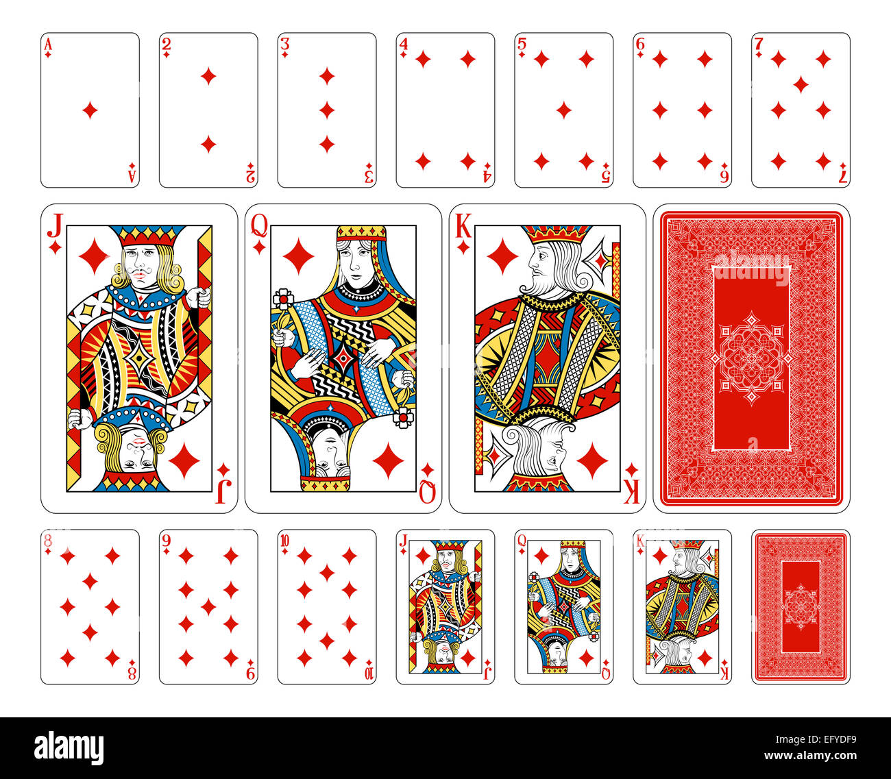 Les cartes du deck, 14 Georghiou un magnifique nouvel original jeu de carte conception de plate-forme. Le pont dispose d'extremel personnalisés Banque D'Images