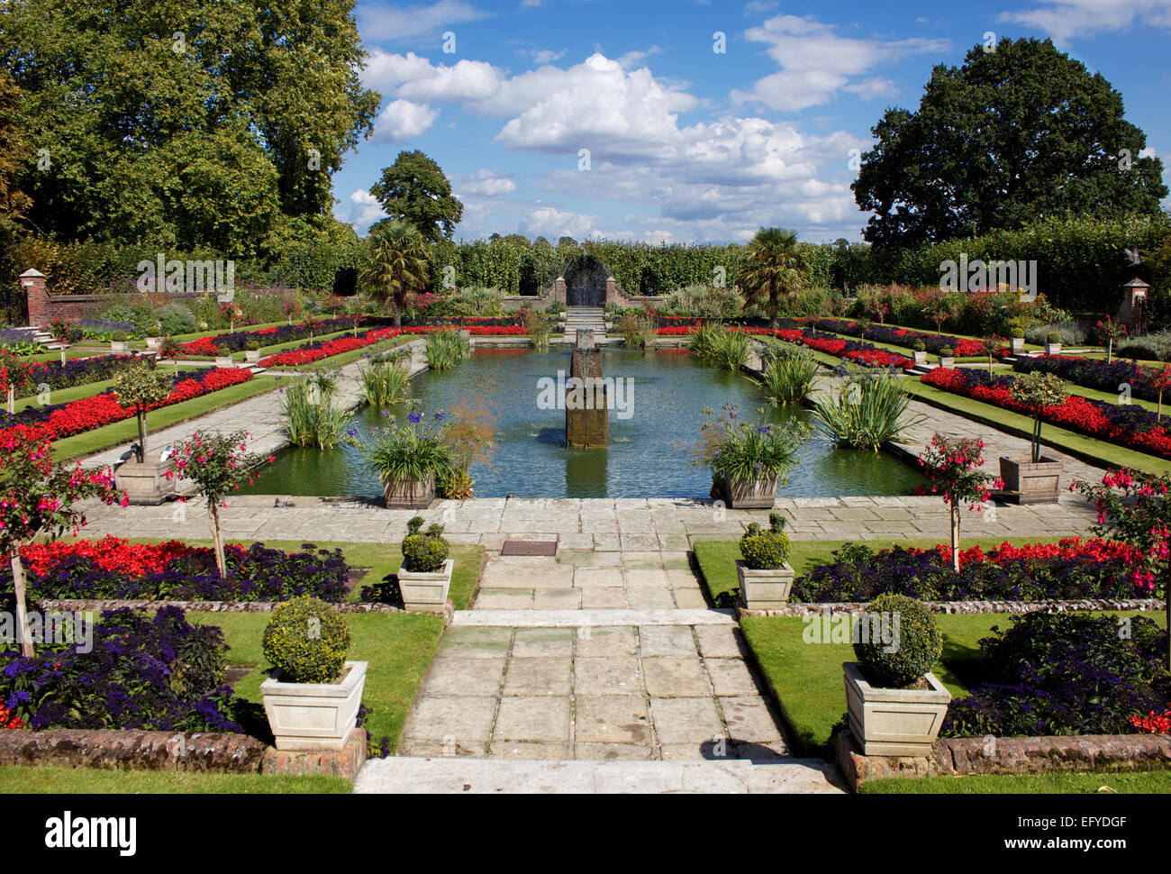Le jardin en contrebas, Kensington Palace, Londres Banque D'Images
